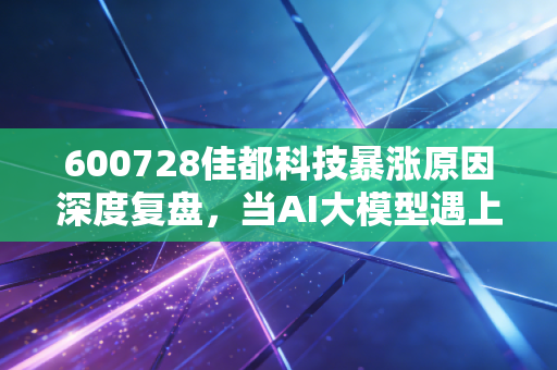 600728佳都科技暴涨原因深度复盘，当AI大模型遇上智慧城市，这波行情仅仅是情绪宣泄吗？