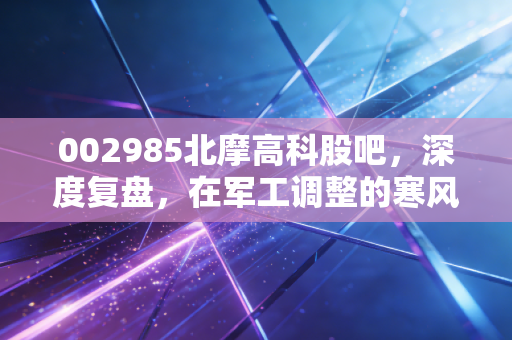 002985北摩高科股吧,深度复盘,在军工调整的寒风中,寻找这只细分龙头的安全气囊