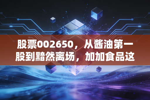 股票002650，从酱油第一股到黯然离场，加加食品这十年究竟做错了什么？