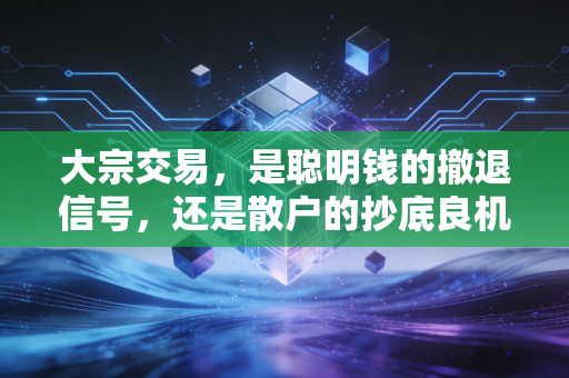 大宗交易，是聪明钱的撤退信号，还是散户的抄底良机？