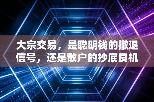 大宗交易，是聪明钱的撤退信号，还是散户的抄底良机？
