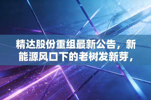 精达股份重组最新公告，新能源风口下的老树发新芽，是机遇还是烟雾弹？