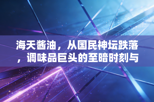 海天酱油，从国民神坛跌落，调味品巨头的至暗时刻与信任救赎