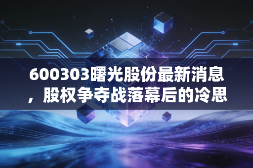 600303曙光股份最新消息,股权争夺战落幕后的冷思考,这只黄海老字号还能翻身吗?