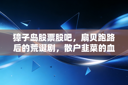 獐子岛股票股吧，扇贝跑路后的荒诞剧，散户韭菜的血泪史与股市寓言