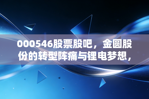 000546股票股吧，金圆股份的转型阵痛与锂电梦想，散户眼中的过山车