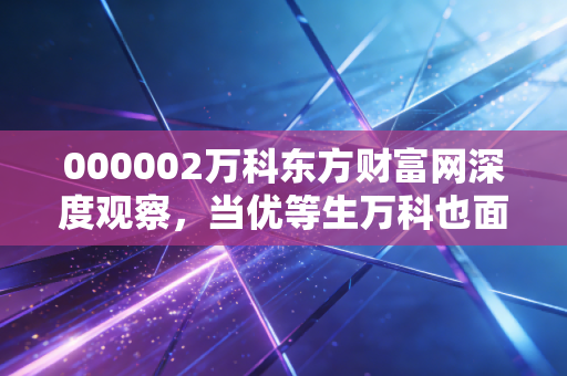 000002万科东方财富网深度观察，当优等生万科也面临风浪，普通投资者的焦虑与希望