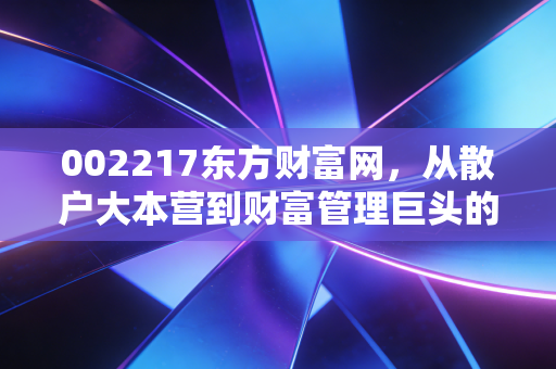 002217东方财富网，从散户大本营到财富管理巨头的进阶之路，我们还能相信它的成长性吗？