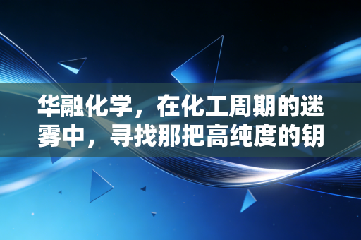 华融化学，在化工周期的迷雾中，寻找那把高纯度的钥匙