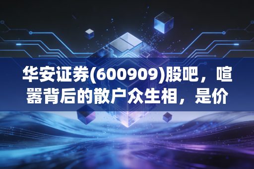 华安证券(600909)股吧，喧嚣背后的散户众生相，是价值洼地还是情绪博弈场？