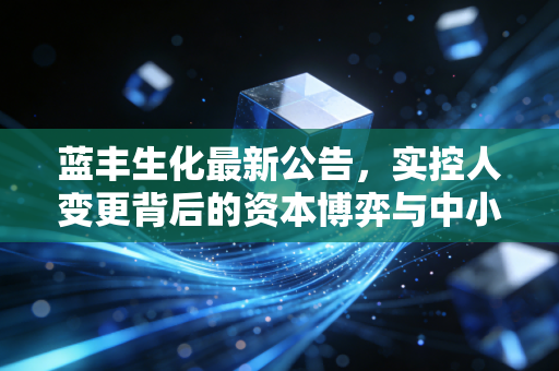 蓝丰生化最新公告，实控人变更背后的资本博弈与中小投资者的生存法则