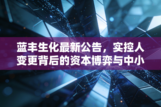 蓝丰生化最新公告，实控人变更背后的资本博弈与中小投资者的生存法则