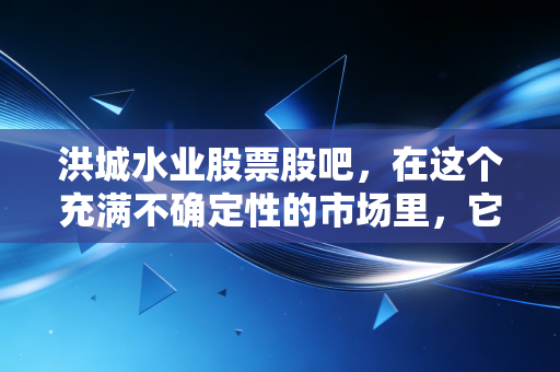 洪城水业股票股吧，在这个充满不确定性的市场里，它是你账户里的压舱石吗？