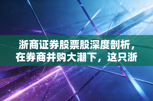 浙商证券股票股深度剖析，在券商并购大潮下，这只浙江系老二还能成为你的财富密码吗？