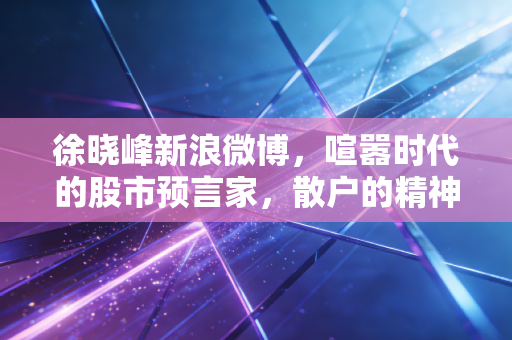 徐晓峰新浪微博，喧嚣时代的股市预言家，散户的精神鸦片还是避雷针？
