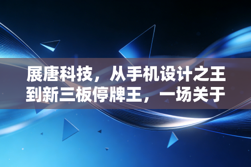 展唐科技，从手机设计之王到新三板停牌王，一场关于生存与转型的残酷启示录