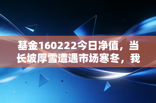 基金160222今日净值，当长坡厚雪遭遇市场寒冬，我们该如何审视手中的食品饮料基金？