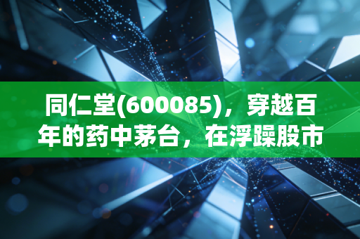 同仁堂(600085)，穿越百年的药中茅台，在浮躁股市里的一剂定心丸