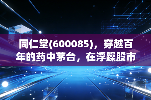 同仁堂(600085)，穿越百年的药中茅台，在浮躁股市里的一剂定心丸