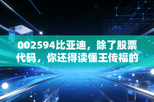 002594比亚迪，除了股票代码，你还得读懂王传福的技术鱼池与护城河