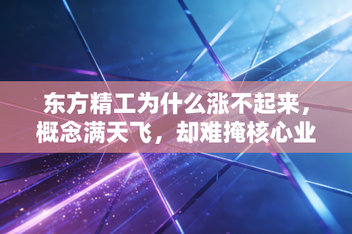 东方精工为什么涨不起来，概念满天飞，却难掩核心业务的虚火