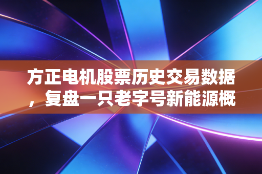 方正电机股票历史交易数据，复盘一只老字号新能源概念股的狂野人生