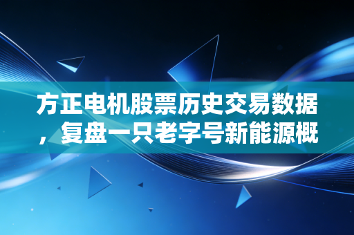 方正电机股票历史交易数据，复盘一只老字号新能源概念股的狂野人生