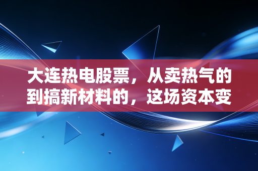 大连热电股票，从卖热气的到搞新材料的，这场资本变身戏码到底值不值得看？