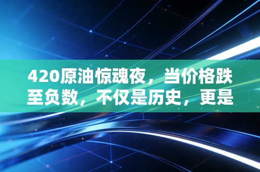 420原油惊魂夜，当价格跌至负数，不仅是历史，更是给所有散户的一记耳光