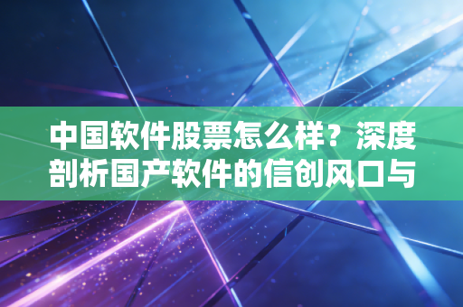 中国软件股票怎么样？深度剖析国产软件的信创风口与真实投资价值