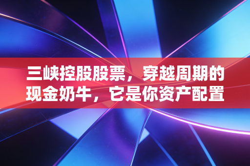 三峡控股股票，穿越周期的现金奶牛，它是你资产配置中的压舱石吗？