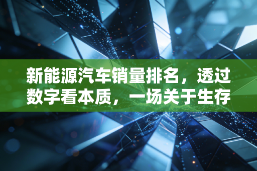 新能源汽车销量排名，透过数字看本质，一场关于生存与野心的大逃杀