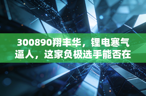 300890翔丰华，锂电寒气逼人，这家负极选手能否在红海中突围？