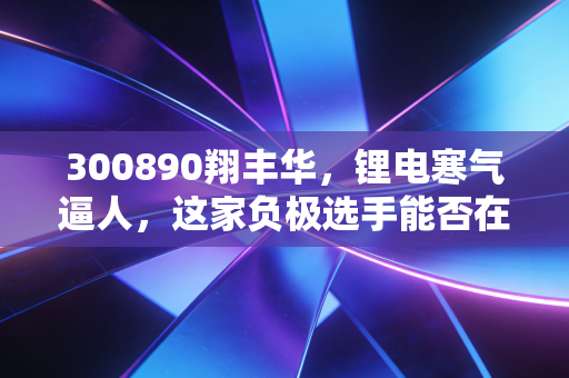 300890翔丰华，锂电寒气逼人，这家负极选手能否在红海中突围？