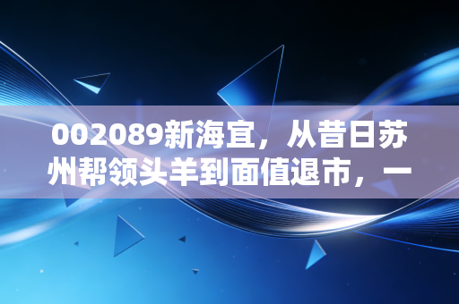 002089新海宜，从昔日苏州帮领头羊到面值退市，一场关于贪婪与侥幸的惨烈教训