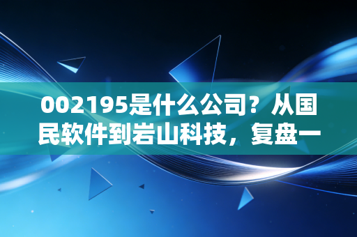 002195是什么公司？从国民软件到岩山科技，复盘一家互联网老兵的跌宕转型路