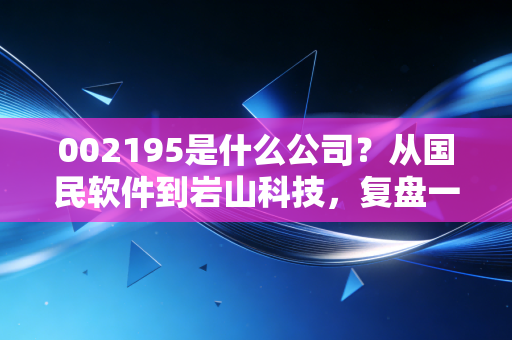 002195是什么公司？从国民软件到岩山科技，复盘一家互联网老兵的跌宕转型路