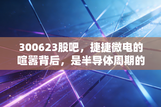 300623股吧，捷捷微电的喧嚣背后，是半导体周期的缩影还是散户的狂欢？