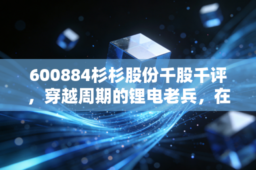 600884杉杉股份千股千评，穿越周期的锂电老兵，在豪门内斗与行业寒冬中寻找曙光