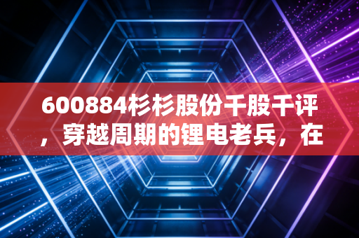 600884杉杉股份千股千评，穿越周期的锂电老兵，在豪门内斗与行业寒冬中寻找曙光