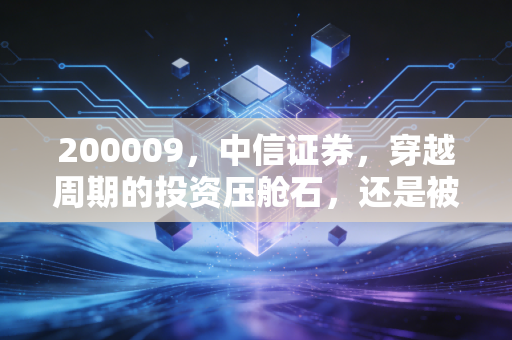 200009,中信证券,穿越周期的投资压舱石,还是被低估的牛市旗手?