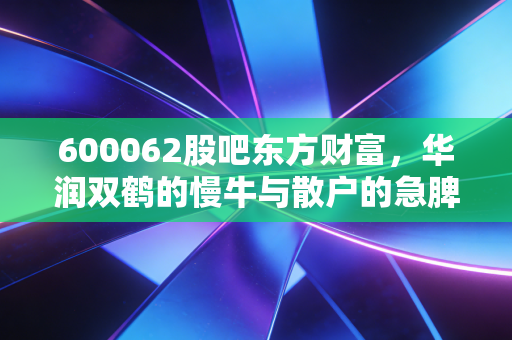600062股吧东方财富，华润双鹤的慢牛与散户的急脾气，一场关于耐心与博弈的对话
