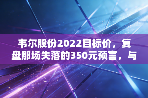 韦尔股份2022目标价，复盘那场失落的350元预言，与韦尔股份的芯路历程