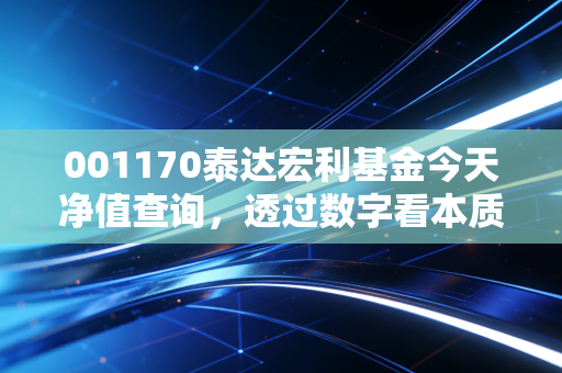 001170泰达宏利基金今天净值查询，透过数字看本质，聊聊这只老牌基金的沉浮与我们的投资心态