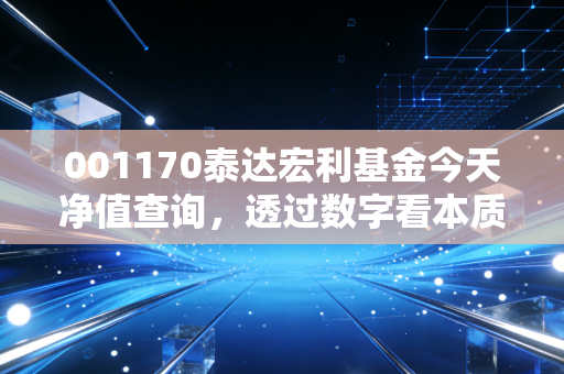 001170泰达宏利基金今天净值查询，透过数字看本质，聊聊这只老牌基金的沉浮与我们的投资心态