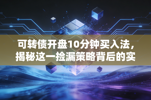 可转债开盘10分钟买入法，揭秘这一捡漏策略背后的实战逻辑与风险博弈