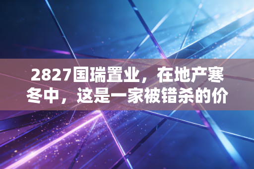 2827国瑞置业,在地产寒冬中,这是一家被错杀的价值股还是即将倒下的多米诺骨牌?