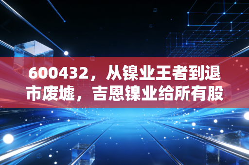 600432，从镍业王者到退市废墟，吉恩镍业给所有股民的一记响亮耳光