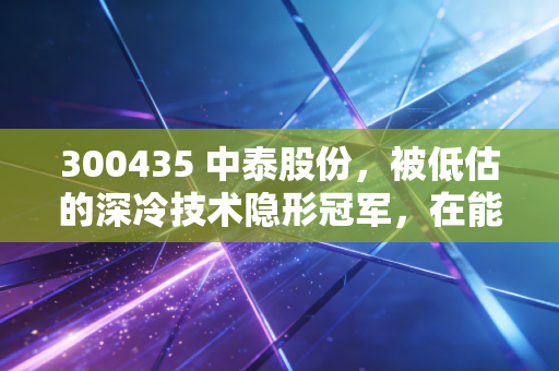 300435 中泰股份，被低估的深冷技术隐形冠军，在能源变革的浪潮中还能翻起多大的浪花？