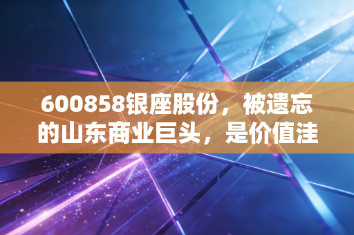 600858银座股份，被遗忘的山东商业巨头，是价值洼地还是时代的眼泪？